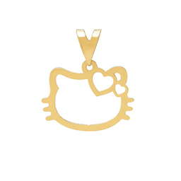 پلاک گردنبند طلا 18 عیار زنانه دیانا مدل هلو کیتی کد 90