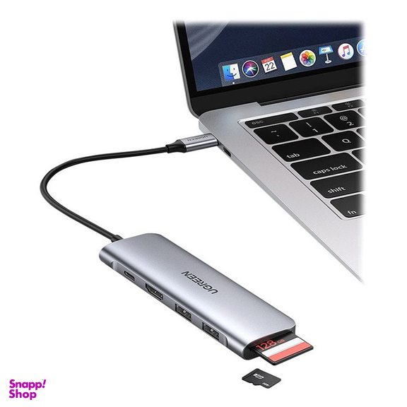 هاب تبدیل 3 پورت Type C به USB 3.0 با یک پورت HDMI و درگاه کارت حافظه یوگرین مدل CM195