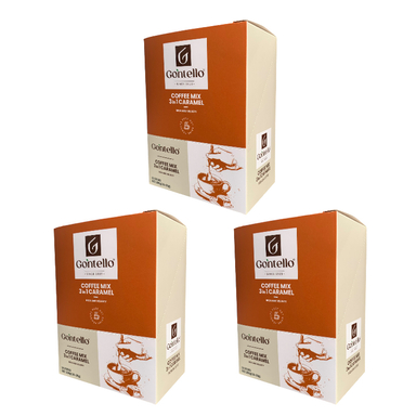 کافی میکس 3×1 کاراملی گونتلو وزن 200 گرم بسته 10 عددی مجموعه ۳ عددی