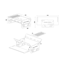 منقل پازلی ونش مدل فولادی کد N17