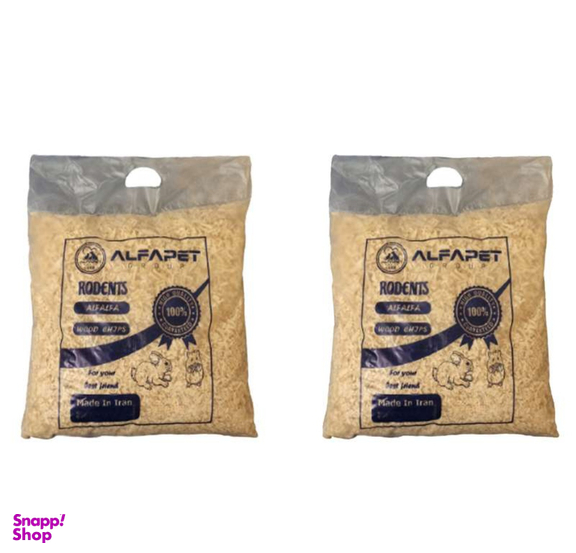 پوشال بستر حیوانات آلفاپت وزن 800 گرم بسته 2 عددی
