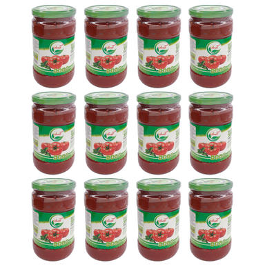 رب گوجه فرنگی طبیعی سان آیسان وزن 700 گرم بسته 12 عددی