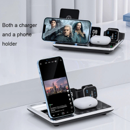 استند شارژر 4 کاره گرین مدل Green Lion 4 in 1 Wireless Charging Station 15W