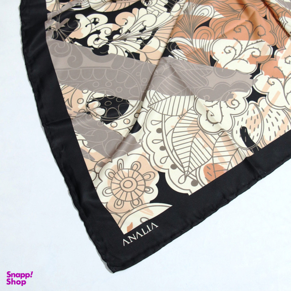 روسری زنانه آنالیا مدل ابریشم مزونی کد 9071