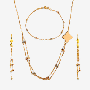 نیم ست طلا 18 عیار زنانه سین سان مدل A95