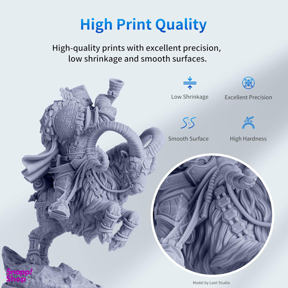 رزین پرینتر سه بعدی آنیکیوبیک مدل Standard Resin حجم 1 لیتر