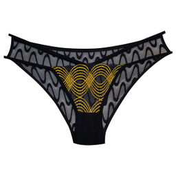 ست شورت و سوتین زنانه کارنا رز مدل فنردار گیپور هندسی کد 4874-2038-2 رنگ زرد