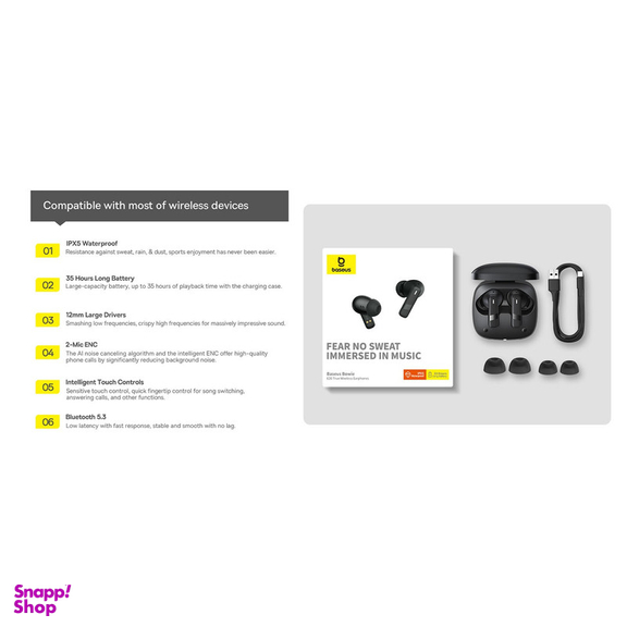 هدفون بلوتوثی بیسوس مدل FNSIME2O