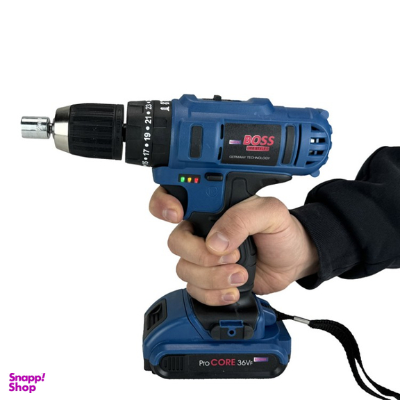 دریل شارژی چکشی باس مدل SK-6050 مجموعه 28 عددی