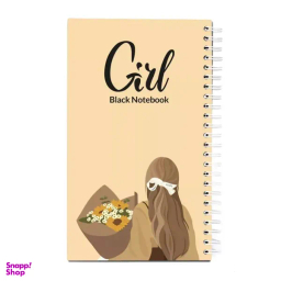 دفتر 40 برگ کاغذ مشکی پیتیکو سری Girl طرح 5