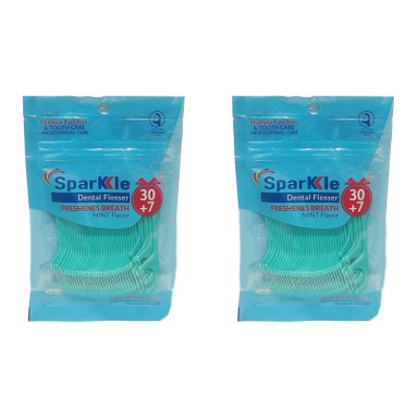 نخ دندان اسپارکل مدل کمانی 2 بسته 37 عددی