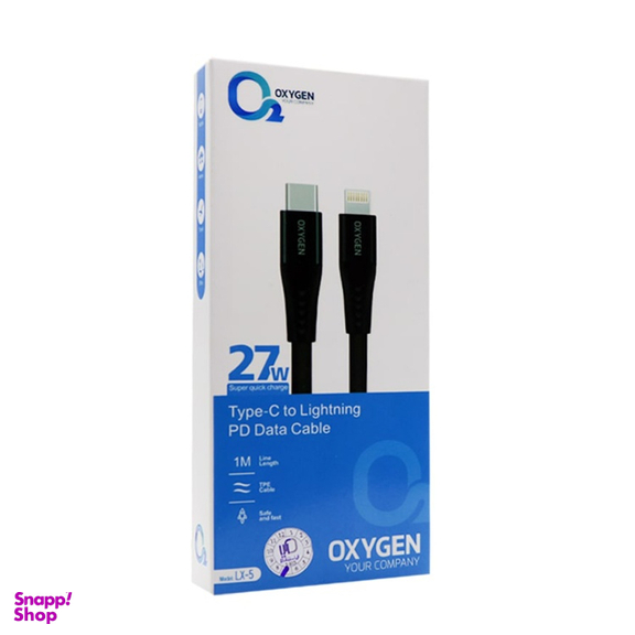 کابل دیتا Type-C به Lighting اکسیژن مدل LX5 طول 1 متر