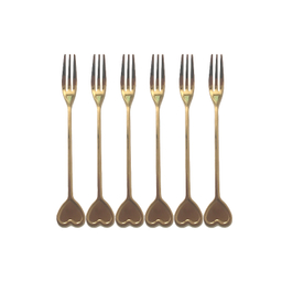 چنگال زیتون طرح قلب بسته 6 عددی