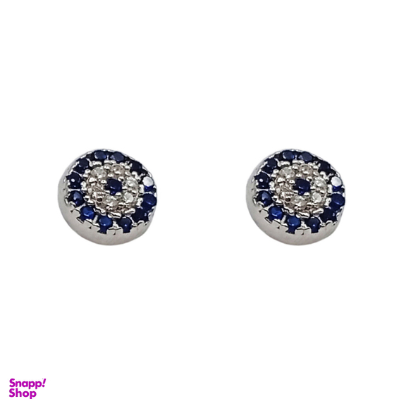 گوشواره نقره زنانه طرح چشم نظر کد G001