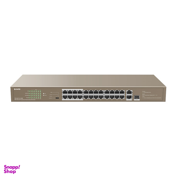 سوییچ غیرمدیریتی 24 پورت PoE تندا مدل TEF1126P-24-250W V2.0