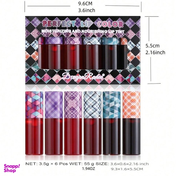 تینت لب دراگون رانی مدل Perfect Lip مجموعه 6 عددی
