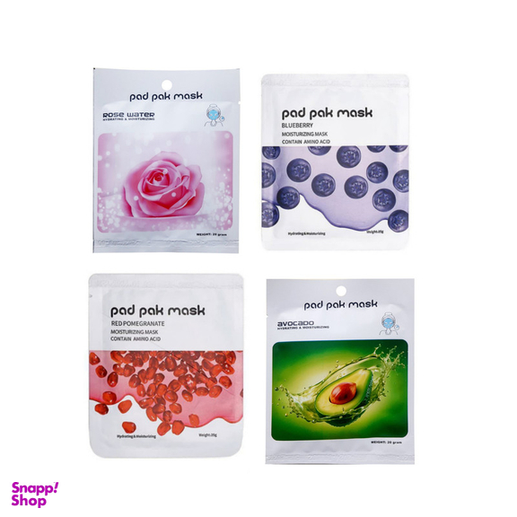 ماسک صورت پد پاک کد MF7 وزن 20 گرم بسته 2 عددی به همراه ماسک صورت پد پاک کد MF7 وزن 25 گرم بسته 2 عددی