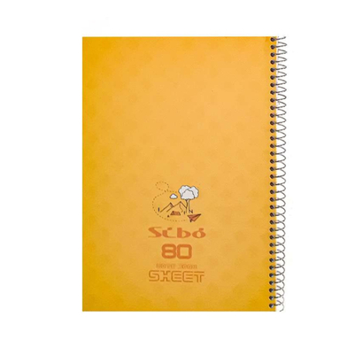 دفتر مشق 80 برگ سیبو مدل رنگی طرح کوه و درخت کد S2-119