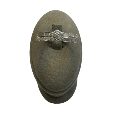 حلقه نقره 925 عیار زنانه طرح گل کد reo13018