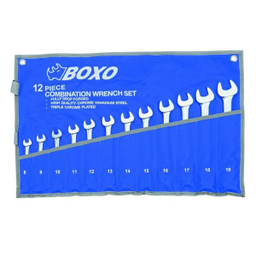 آچار یکسر تخت و یکسر رینگی بوکسو مدل WR1710-12B مجموعه 12 عددی