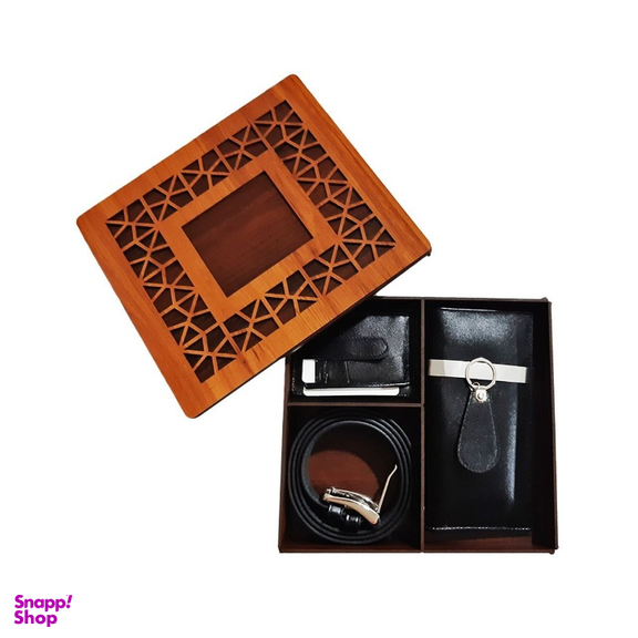 ست هدیه 3 تکه مردانه سهند چرم مدل محراب