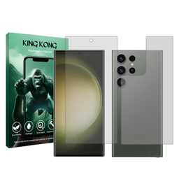 محافظ صفحه نمایش گوشی موبایل کینگ کونگ مدل Tough مناسب سامسونگ Galaxy S23 Ultra به همراه محافظ پشت گوشی