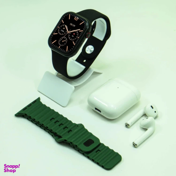 ساعت هوشمند ورنا مدل W46 Max به همراه هندزفری بی سیم طرح اپل مدل Airpod