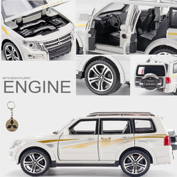 ماکت ماشین ناب سل مدل میتسوبیشی پاجرو فلزی موزیکال mitsubishi pajero به همراه جاسوییچی