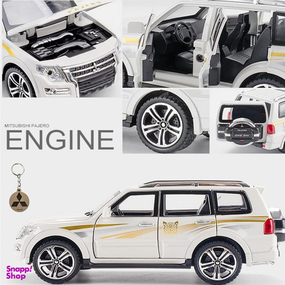 ماکت ماشین ناب سل مدل میتسوبیشی پاجرو فلزی موزیکال mitsubishi pajero به همراه جاسوییچی