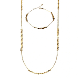 نیم ست طلا 18 عیار زنانه مدل بورژوآ