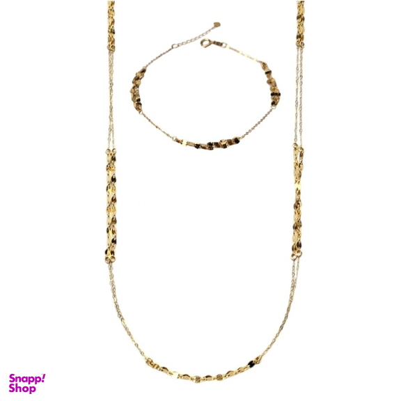 نیم ست طلا 18 عیار زنانه مدل بورژوآ