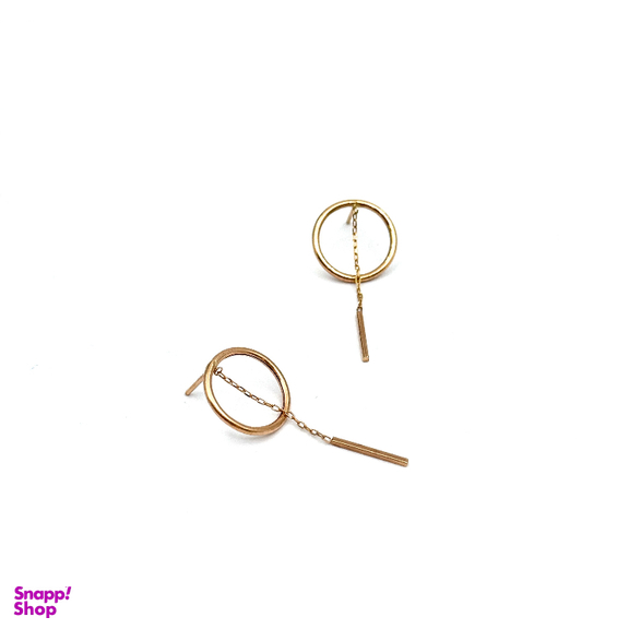 گوشواره طلا 18 عیار زنانه مدل دایره کد 1279