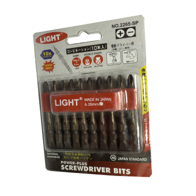 سری پیچ گوشتی دو سو چهار سو لایت مدل کوتاه کد SMT-LIGHT JAPAN-2265-SP بسته 10 عددی