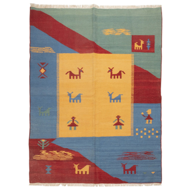 گلیم دستباف سی پرشیا کد 172239 سایز 185x140 سانتی متر