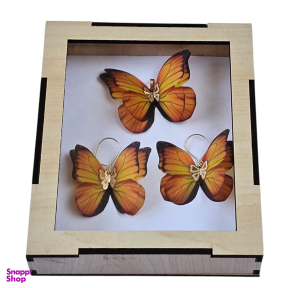 نیم ست طلا 18 عیار طرح مونارک کد 3355