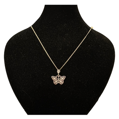 گردنبند نقره زنانه گیرا مدل پروانه کد G1041