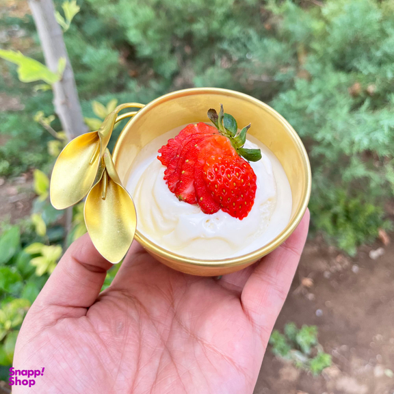 شکلات خوری برنجی مدل گل شیپوری