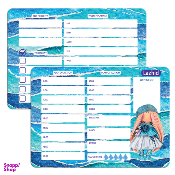 مگنت یخچال لاژید مدل پلنر روزانه و هفتگی کد MGNT013 سایز 20×30 سانتی متر بسته 2 عددی