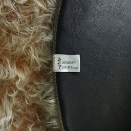 فرش ماشینی شاران هوم طرح خز پرز بلند فانتزی مدل اسفنج دار زمینه نسکافه ای