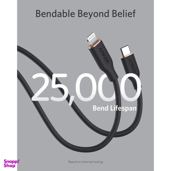 کابل دیتا Type-C به Lightning انکر مدل A8662 طول 90 سانتی‌ متر