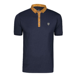 پولوشرت مردانه تکنیک پلاس 07 کد TS-118-SO-GH رنگ سرمه ای قهوه ای