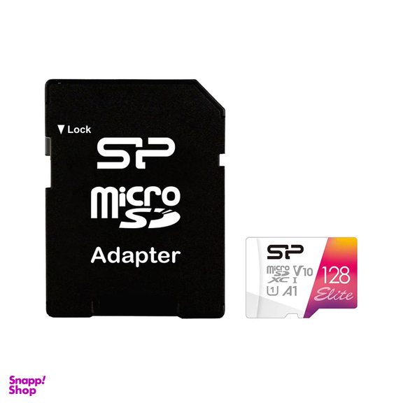 کارت حافظه microSDXC سیلیکون پاور مدل Colorful Elite کلاس 10 استاندارد UHC-I U1 سرعت 100MBps ظرفیت 128 گیگابایت به همراه آداپتور SD