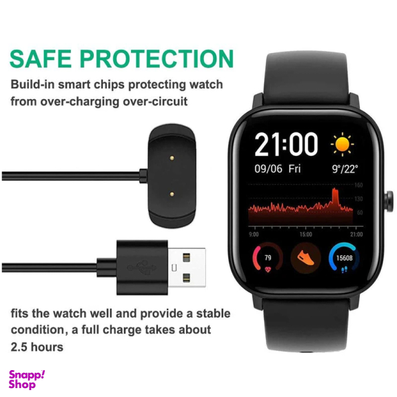کابل شارژ مغناطیسی مدل AGS-001 مناسب برای ساعت هوشمند شیائومی Amazfit GTS 2 mini