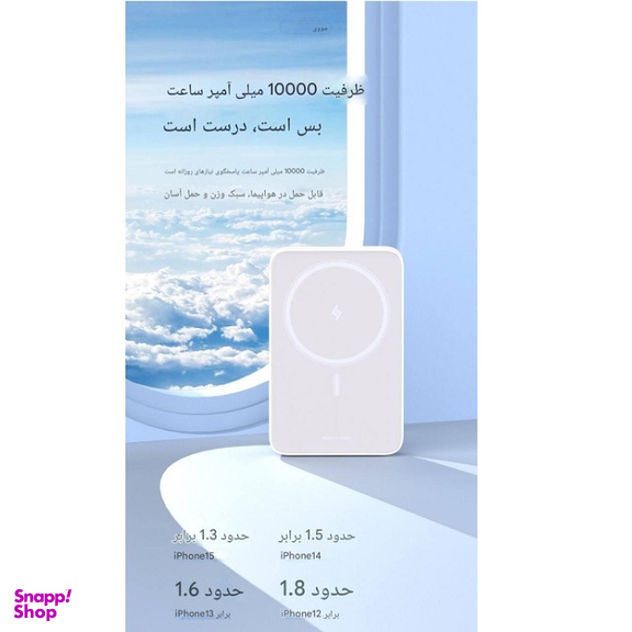 پاوربانک جووی کد JP-331 ظرفیت 10000 میلی‌ آمپر ساعت