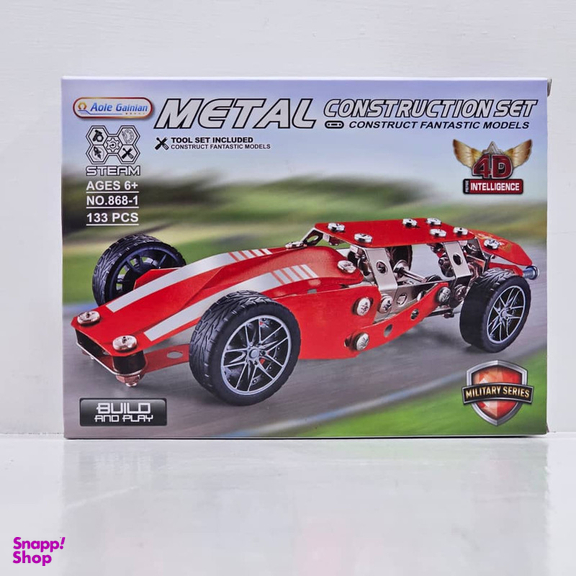 ساختنی 133تکه ناب سل مدل ماشین فلزی 133 قطعه METAL CONSTRUCTION SET NO.868-1