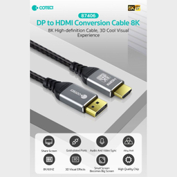 کابل Display Port به HDMI کوتتسی مدل 87406 طول 2 متر