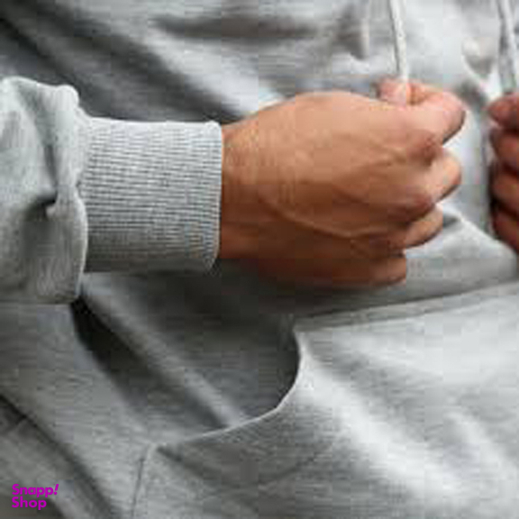 هودی کد H309 طرح سه بعدی رنگ طوسی