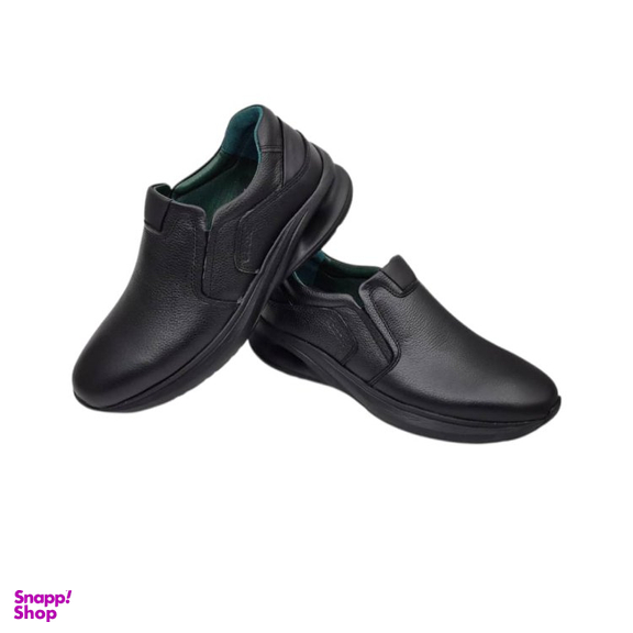 کفش طبی مردانه چرم ریباری مدل GO11 رنگ مشکی