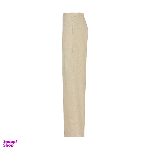 ست مانتو و شلوار زنانه اپلیکه مدل گندم رنگ کرم