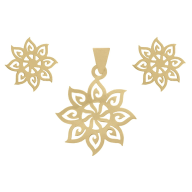 نیم ست طلا 18 عیار زنانه زرمان مدل MS0317